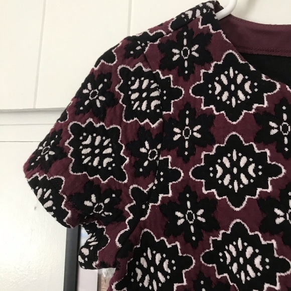 Loft shift Dress size XS purple, black, cream - Picture 5 of 8